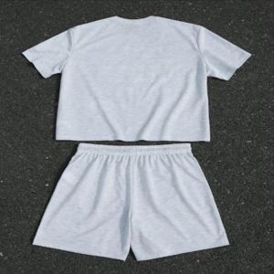 Ensemble de 2 t-shirts et shorts pour hommes sérigraphiés sur mesure du fabricant, tenue d'été respirante 100% coton pour tenue décontractée - Product Image 3