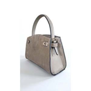 Borsa Classica Strutturata in Vera Pelle Scamosciata con Chiusura a Patta e Due Cinghie, Resistente per Uso Quotidiano. 26010 Prodotto in Italia - Product Image 2