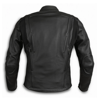 Veste de moto en cuir de vache véritable noir souple sur mesure de qualité supérieure pour homme, respirante, écologique, anti-UV, pour le tourisme hivernal