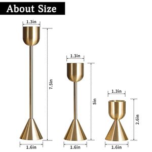 Chic <b>Tall</b> Metal Candle Holder Premium Decorative Design for Minimal Home Christmas Decor and Elegant Wedding <b>Table</b> Styling - Product Image 5
