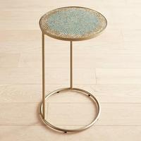 Table basse moderne de conception créative, style unique, cuir, acier inoxydable, plateau en MDF, personnalisable, luxueuse, pour le salon