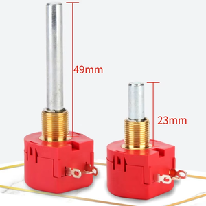 Potenciómetro enrollado de alambre rotativo W1 WX118 <span class=keywords><strong>ABK</strong></span> 2W 1K 2K 5K 10K 10% Tolerancia roja - Product Image 3