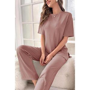 Set pigiama da donna elegante con spacco di viscosa e viscosa