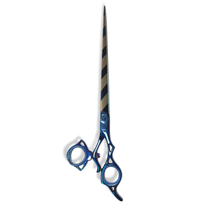 Ciseaux de toilettage pour animaux de compagnie en acier inoxydable à revêtement de couleur personnalisée anneau réglable avec lame de coupe de poils d'animaux pointue outil de beauté - Product Image 6