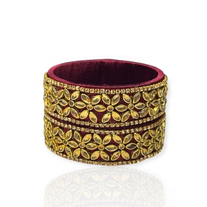 Ensemble de bracelets en métal de haute qualité avec un design de fil, bordure de perles tendance, plaqué or, pour mariage, vêtements de fête, prix de gros - Product Image 3