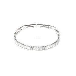 Gran oferta para mujer Tenis de acero inoxidable para pulsera Blanco/plateado Zirconia cúbica VVS claridad Moissanite de moda - Product Image 6