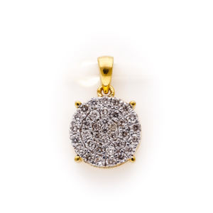 Collier pendentif en diamant rond en or personnalisé pour femmes Cadeau d'anniversaire - Product Image 3