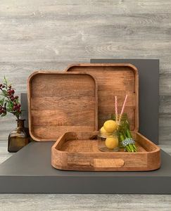 Plateau carré en bois moyen tendances hôtel Restaurant Super marché mariage en vrac quantité vente chaude qualité d'exportation fabriqué en inde - Product Image 6