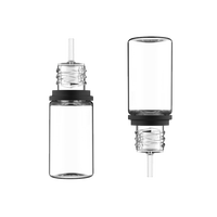 Bouteille de licorne PET Chubby Gorilla 10ML CRC et bandes de rupture inviolables (bouteille naturelle transparente/fermeture noire opaque)