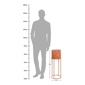 Maceta de Metal de estilo antiguo con soporte, diseño en relieve, maceta decorativa para interiores para el hogar, oficina, decoración para sala de estar - Product Image 6