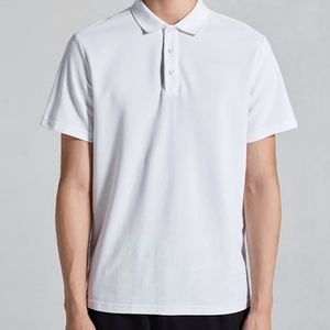 Camiseta de Golf transpirable de 100% algodón para hombre, logotipo personalizado, manga corta de secado rápido de alta calidad, Color personalizado, sólido a la moda - Product Image 4