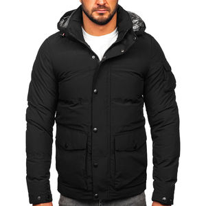 Veste d'hiver matelassée de style urbain pour hommes, confortable, à capuche, en duvet, manches longues, respirante, vente en gros - Product Image 1