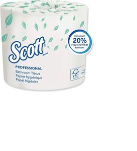 Scott Professional <b>Toilet</b> Paper 2 Ply Standard <b>Roll</b> <b>Bulk</b> 80 <b>Rolls</b> 550 Sheets Strong Commercial Bathroom Use - Product Image 1