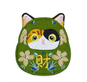 Parches Bordados de Fieltro con Logotipo de Cabeza de Gato Personalizados para Prendas - Product Image 1