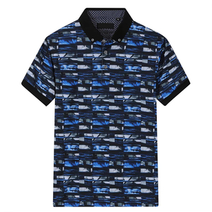 Camiseta Polo Estampada para Hombre, Algodón Poliéster, Clásica, de Alta Calidad, Unisex, Jersey, Color Sólido, Lisa, 230 g/m² - Product Image 1