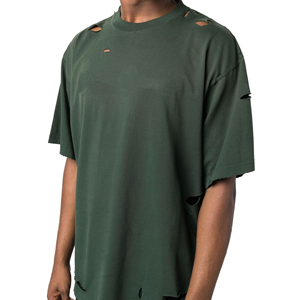 T-shirts pour hommes surdimensionnés vierges personnalisables – Haute qualité, respirants, écologiques, faible MOQ, service OEM personnalisé - Product Image 5