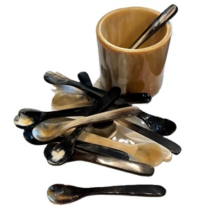 ช้อนเขาควายและวัวทำด้วยมือสำหรับรับประทานอาหารและห้องครัวช้อนเขาวัวสำหรับเป็นของขวัญปลอดภัยอาหารช้อนเขาวัวสำหรับใช้ในชีวิตประจำวัน - Product Image 3