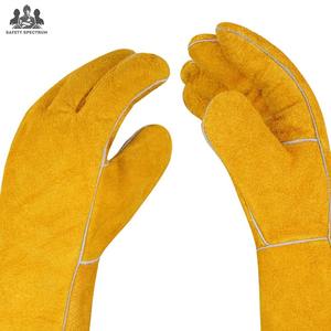 Gants de soudage en cuir vintage de haute qualité avec logo personnalisé, écologiques et respirants, services OEM pour usage sportif - Product Image 4