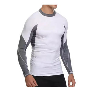 Vente Flash : Rashguard Unisexe Respirant en Polyester Spandex de Haute Qualité, Compression, Séchage Rapide, Manches Longues, Tissu 240g, Service OEM - Product Image 4