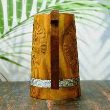 Taza de madera hecha a mano para té y café, taza de madera natural con asa, taza de madera ecológica hecha a mano a precio económico - Product Image 3