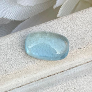 พลอยอะความารีนธรรมชาติทรงสูงสีเบาะรองนั่งทรงยาว4.40กะรัตพลอยหลวมเงางามสำหรับทำเครื่องประดับ - Product Image 1