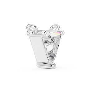 Colgante de oro rosa de 14 quilates con diamante triangular cultivado en laboratorio, colgante nupcial para mujer, joyería de diamantes de lujo, colgante de diamantes para boda. - Product Image 6