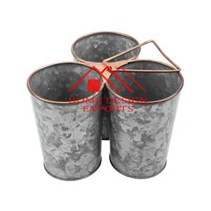 Ustensile Servir Ware Holder Panier Condiment Organisateur Cuisine Utilitaire Titulaire Galvanisé Ustensile Caddy Pour Les Fêtes Ferme - Product Image 3