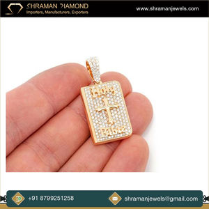 Colgante de Plata 925 con Diamantes VVS Estilo Hip-Hop, Regalo Personal Religioso, Hecho con Diamante Moissanita - Product Image 4