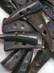 Botón de palanca de cuerno de búfalo real natural para abrigos, chaquetas y prendas de punto Accesorio de ropa ecológico hecho a mano - Product Image 3