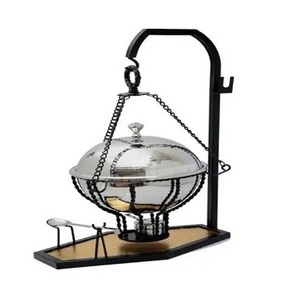 Vintage Hotel Restaurante Catering Chafing Dish Buffet Set de acero inoxidable Chafing Platos Calefacción Pantalla Calentador de alimentos Set - Product Image 6