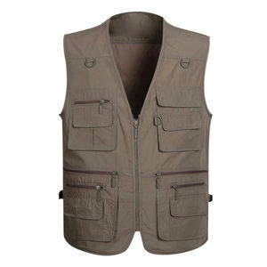 Chaleco de Pesca sin Mangas Personalizado, Transpirable, para Hombre, con Logotipo Personalizado de Lujo, Cuello en V, Chaleco de Pesca en Blanco para Hombre - Product Image 1