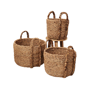 Cesta de almacenamiento de jacinto de agua esencial con asa, cestas de lavandería grandes, cestas de precio barato al por mayor, soporte de juguetes de Vietnam - Product Image 5