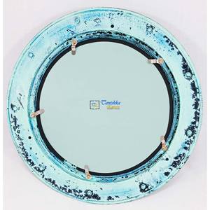 กระจกอลูมิเนียมสีฟ้าลายเรือวินเทจอุปกรณ์ตกแต่งผนังทางทะเลอุปกรณ์ตกแต่งบ้านชายฝั่งทะเลโบราณสีฟ้าตกแต่งธีมการหล่อ - Product Image 2