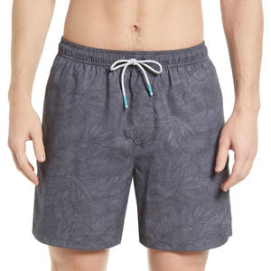 Premium <b>Men</b> <b>Swim</b> <b>Shorts</b> Anti UV Sun Protection Waterproof Eco-Friendly Breathable Quick Dry Canvas <b>Pattern</b> Heather Grey Texture - Product Image 2
