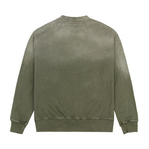 Sudadera de cuello redondo Sunfade de alta calidad, ropa de calle personalizada Unisex, sudaderas con capucha lavadas con ácido a la moda - Product Image 5