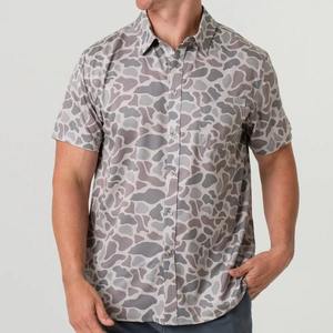 Diseño personalizado 90% Poliéster 10% Spandex Camisas de pesca Transpirable Camisas de caza al aire libre Rendimiento Botón arriba - Product Image 1