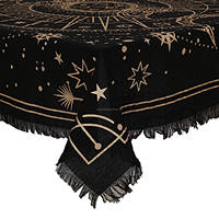 Tissu d'autel suspendu aux Phases de la lune céleste dorée Tissu de couverture de table écologique Conceptions élégantes pour couverture de table