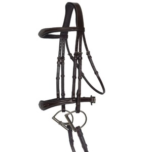Brida completa de doma de caballos Brida de cuero de estilo occidental de cuero suave para actividades de equitación en inglés - Product Image 1