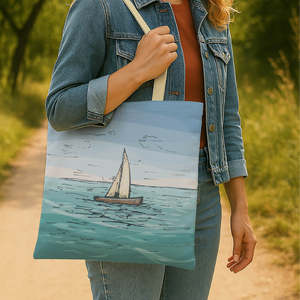 Sac fourre-tout à thème marin avec fermeture éclair - Product Image 2