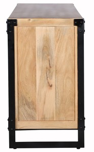 Aparador Moderno Industrial de 180 cm con 2/3 Cajones Ajustables, Mueble de Almacenamiento Ecológico y Duradero para Apartamento o Casa de Campo - Product Image 4