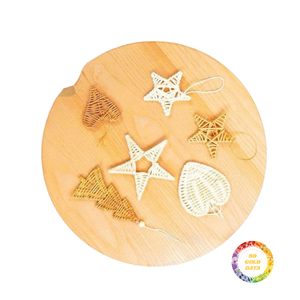 Decoración colgante de Navidad de ratán, juego de adornos festivos tejidos a mano con gran calidad y precio bajo directo de fábrica - Product Image 1