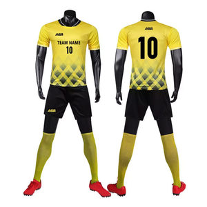 Equipo barato del uniforme del fútbol del equipo Deporte Mejor Moda Tailandia Fútbol Jersey Fabricante Camisa Negro y azul Camisetas de fútbol - Product Image 2