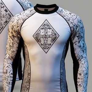 Camisetas de Compresión para Hombre, de Primera Calidad, con Protección UV, Impresión por Sublimación, Spandex, para Gimnasio, Fitness, Surf, Buceo - Product Image 4