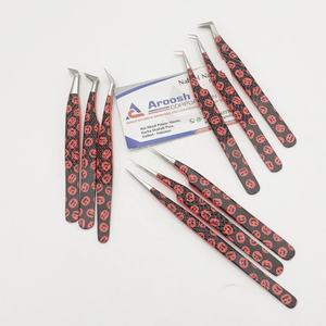 แหนบสแตนเลสสีทองติดเพชรสำหรับต่อขนตาโลโก้ออกแบบได้ตามต้องการ - Product Image 5