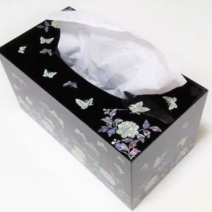 กล่องใส่กระดาษทิชชูลายดอกไม้ งานฝีมือประณีต ดีไซน์หรูหรา คุณภาพพรีเมียม สำหรับบ้านสมัยใหม่ - Product Image 1