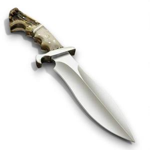 Cuchillo de Caza Personalizado Más Vendido con Hoja de Acero de Damasco y Mango de Madera de Hueso de Camello, Opción de Venta al por Mayor OEM ODM - Product Image 4