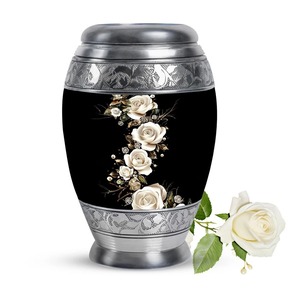 โกศดอกกุหลาบสำหรับใส่เถ้ากระดูกมนุษย์ สำหรับผู้ใหญ่เพศหญิง ของที่ระลึกตกแต่งสไตล์อเมริกัน/ยุโรป เป็นมิตรกับสิ่งแวดล้อม ขนาด 10 นิ้ว - Product Image 1