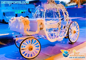 Dernières blanc Cendrillon belle calèche mariage indien cendrillon chariots Double cheval cendrillon chariot à vendre - Product Image 3