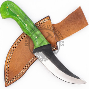 Couteau de camping en plein air pleine soie forgé à la main médiéval lame à pointe de fuite en acier à haute teneur en carbone pour la chasse bricolage OEM - Product Image 2