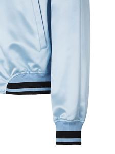 Venta al por mayor de chaqueta universitaria de satén con logotipo personalizado para hombres, transpirable, reversible, Hip Hop, bombardero de béisbol, estilo universitario Letterman - Product Image 6